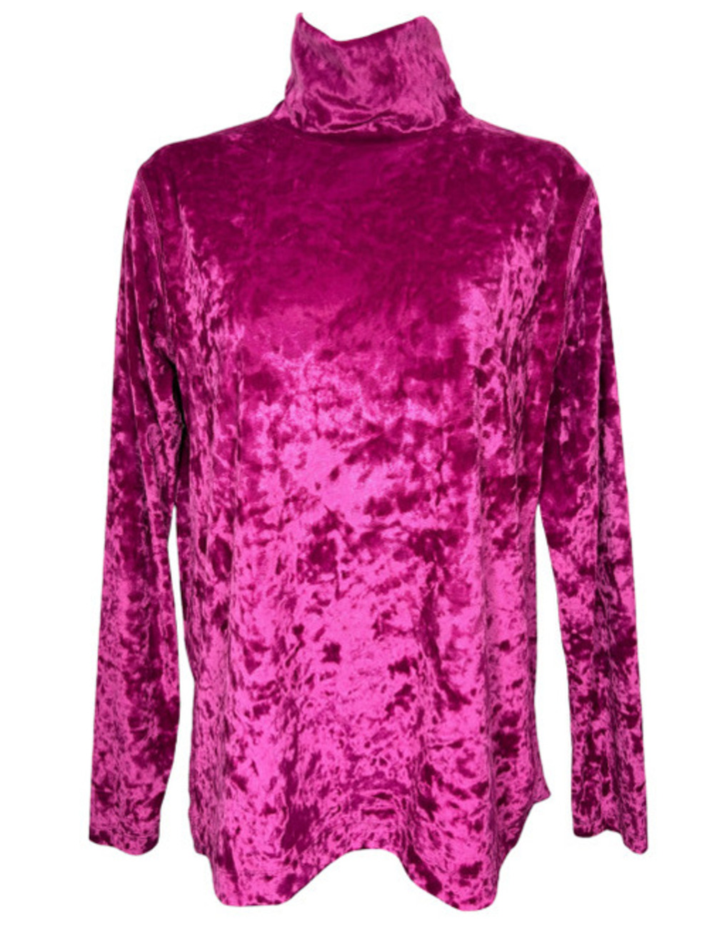 Dries Van Noten Crushed Velvet Turtleneck Top